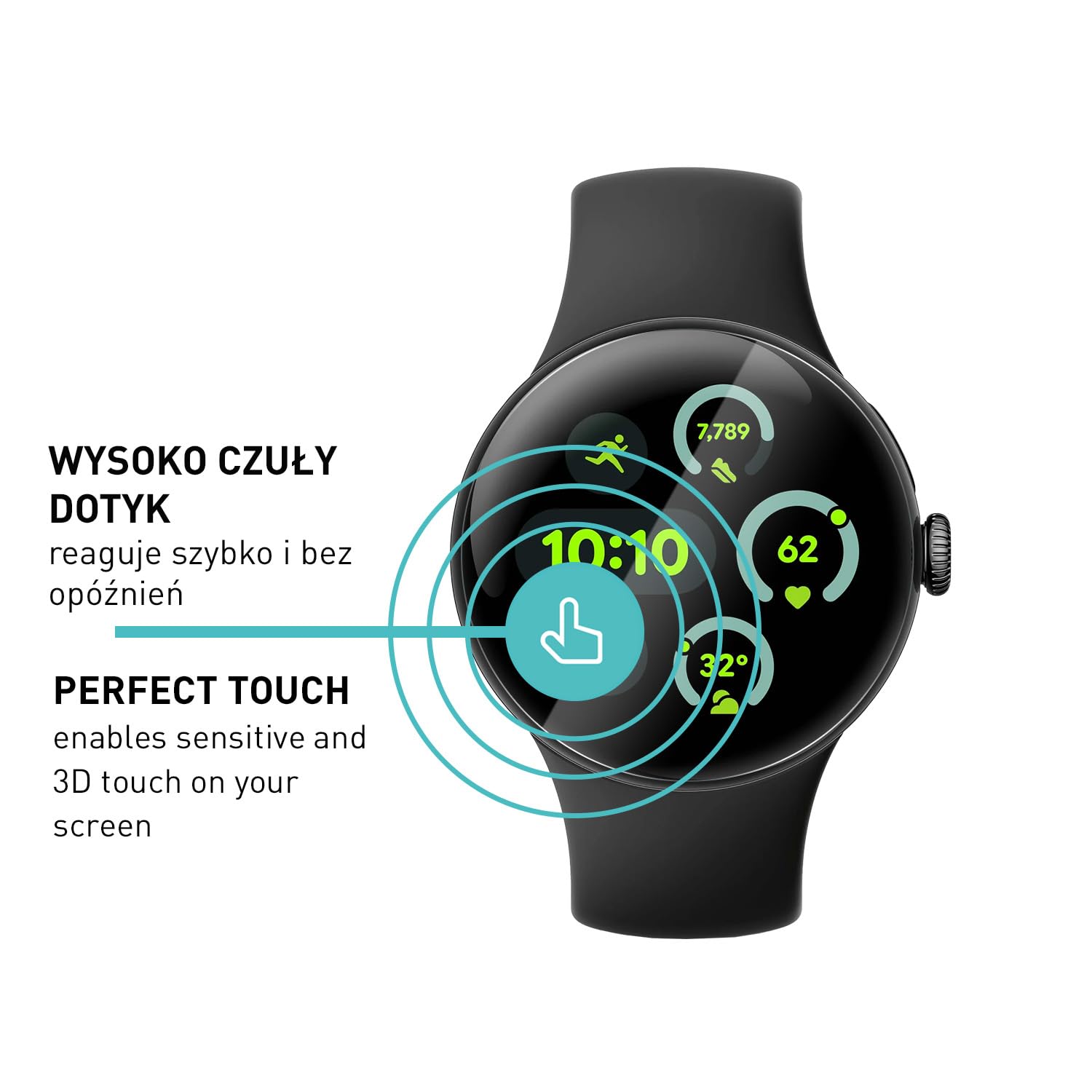 smartect Folia Ochronna TPU [3 Sztuki, Clear] dla Google Pixel Watch 4/3 / 2/1 41 mm, Zakrywa cały wyświetlacz, Ochraniacz Ekranu bez Pęcherzyków, Bez Odcisków palców