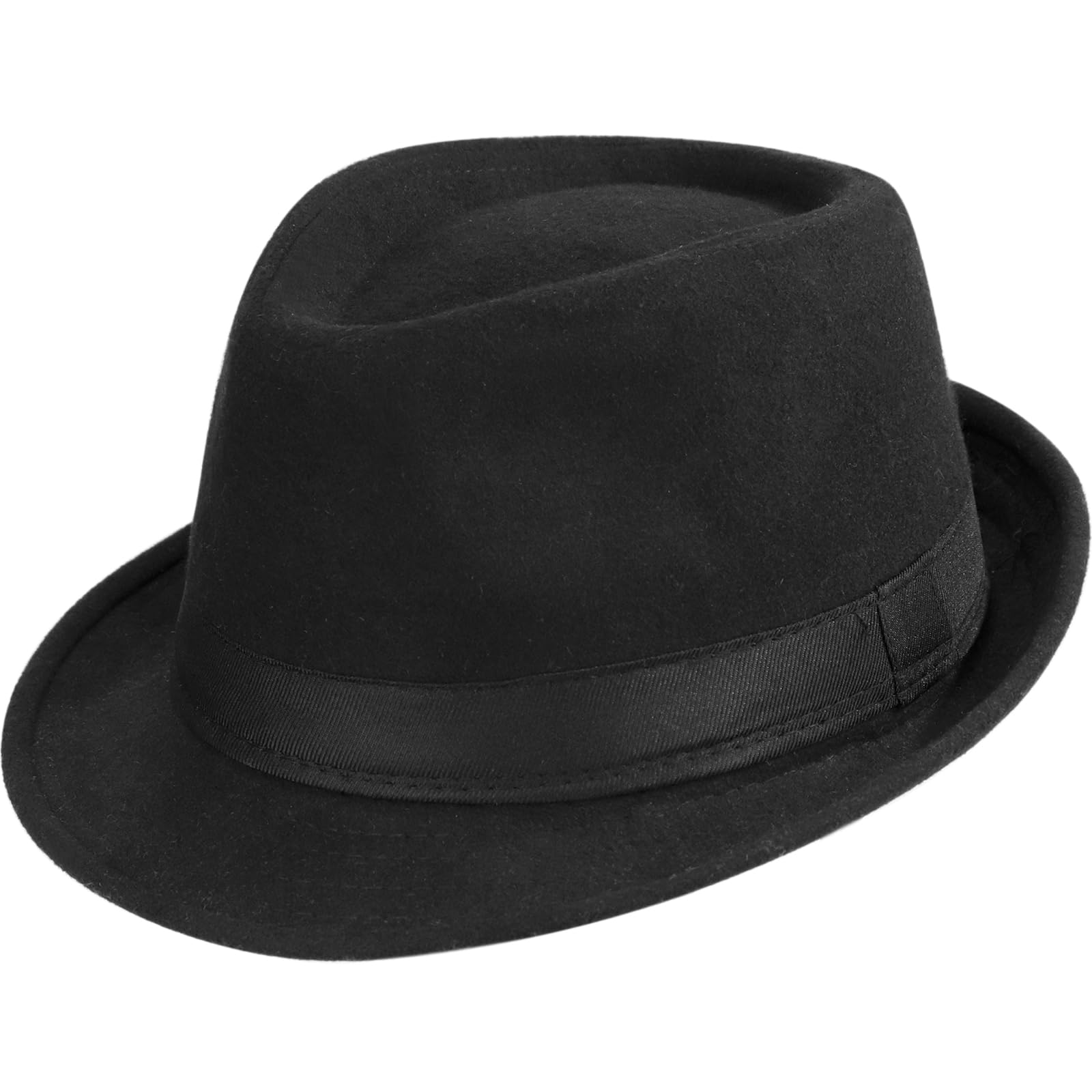 YeeHeenFedoras Hat Trilby Jazz Panama Cap Vintage Gentleman Hat Short Brim Bowler Hat for Men Women