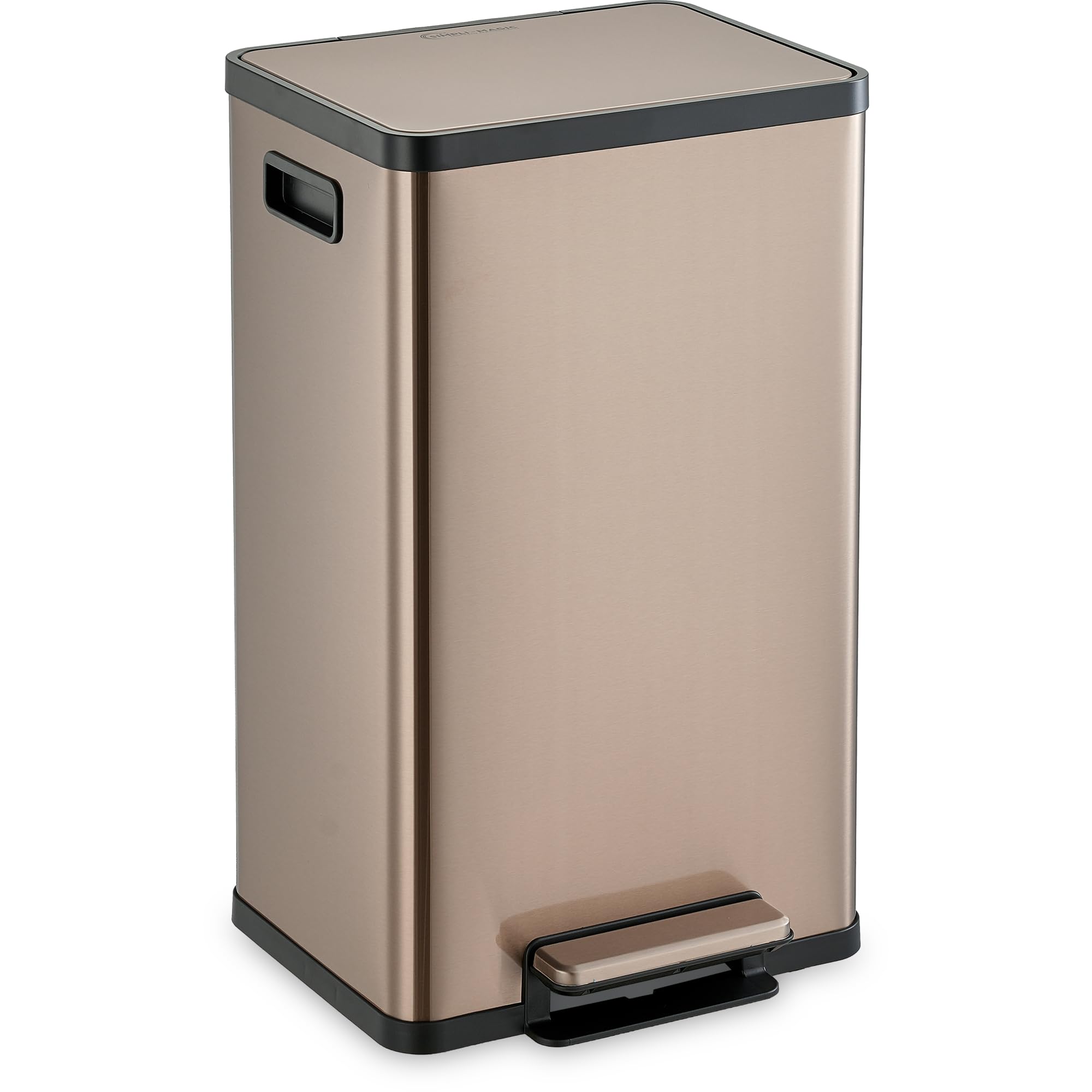 Simpli-Magic Stainless Steel Trash Can - Foot Pedal & Filter -16 Simpli-Magic Stainless Steel Trash Can - Foot Pedal & Filter -16