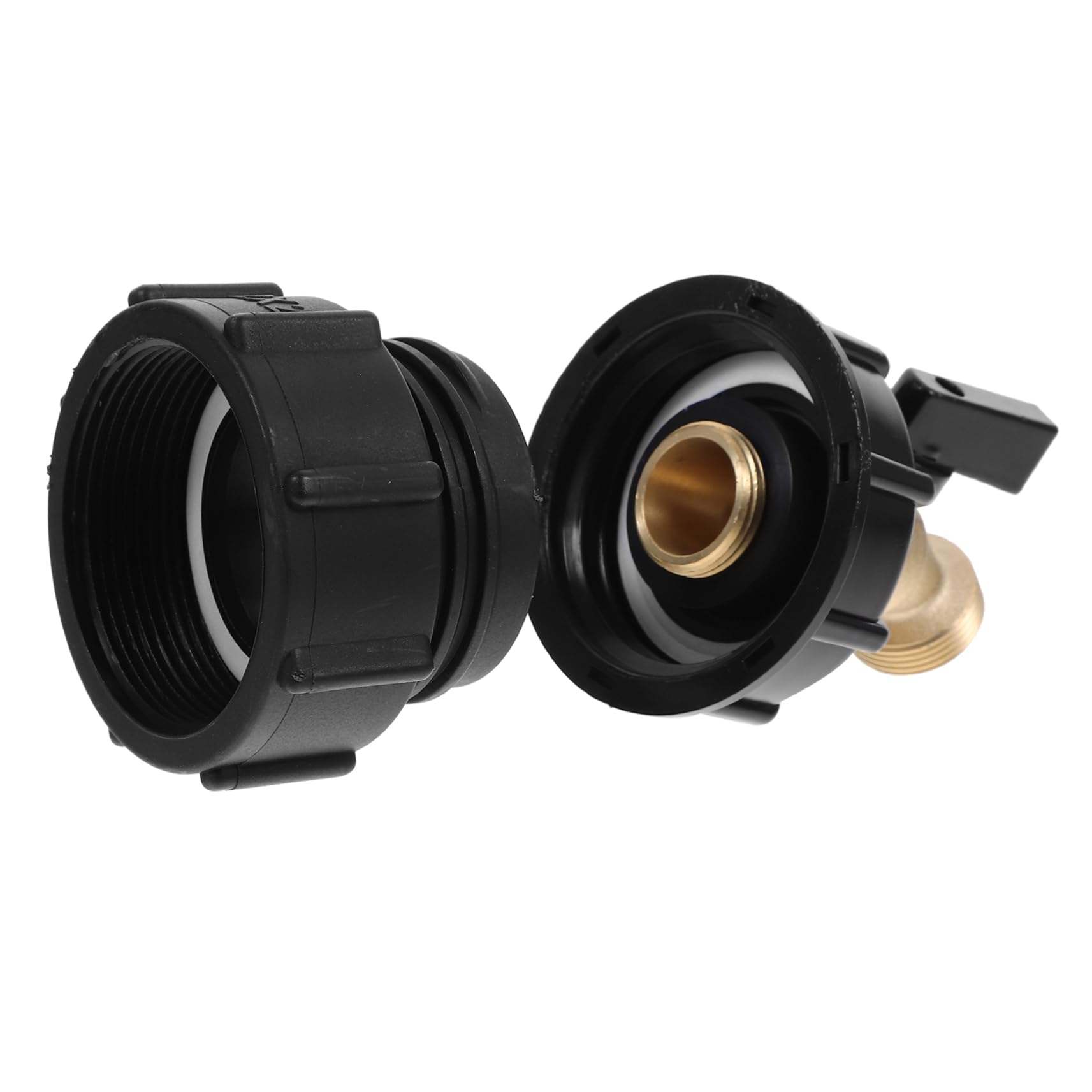 Kisangel 3 Piezas Babero De Manguera Tanque Ajuste De Barriles De Tonelada Aireador Kit De Grifo De Lluvia Conector De Manguera Grifo De Barriles De Tonelada Depósito De Agua Abs