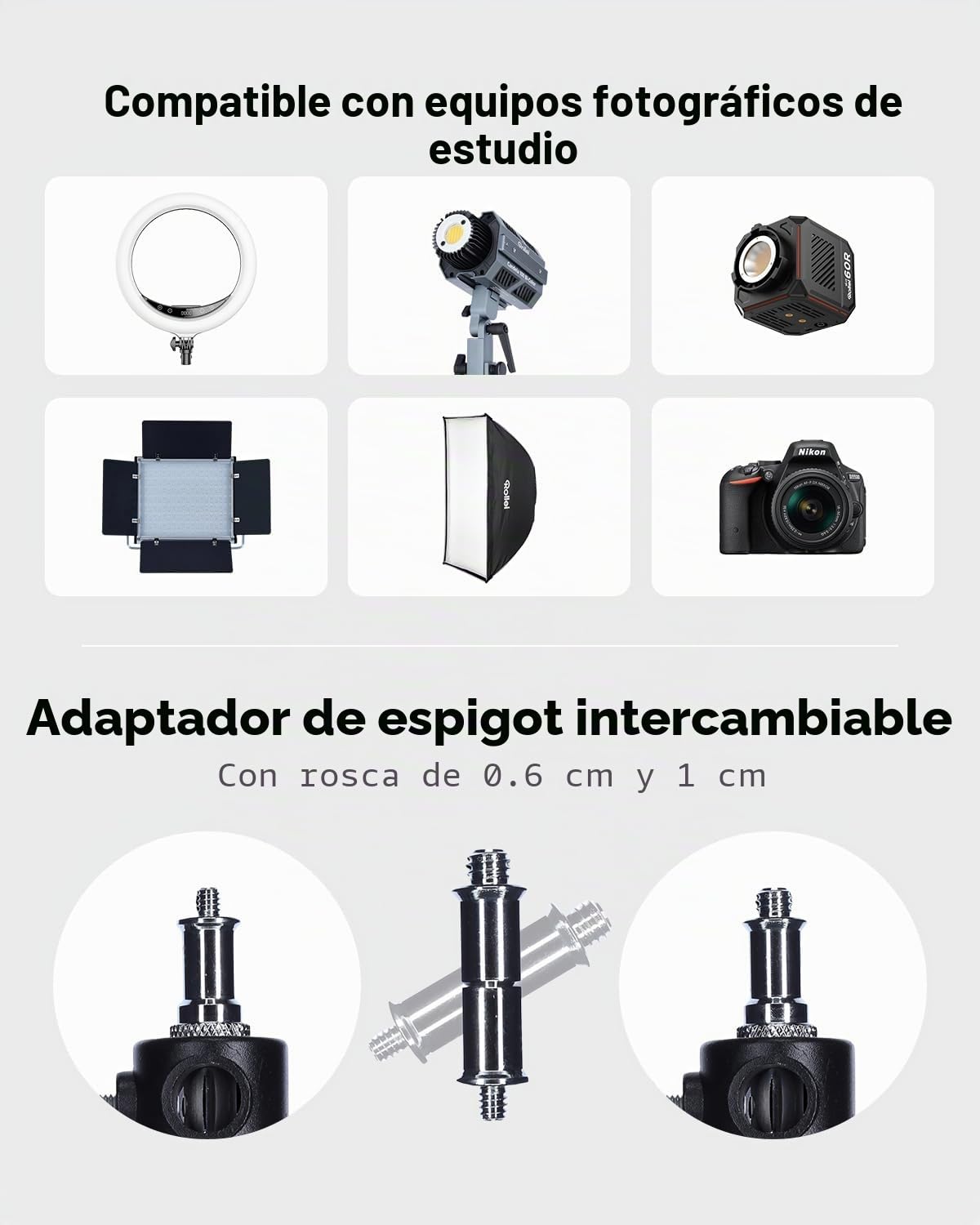 Rollei Trípode de Lámpara Profesional 285 cm de Aluminio Capacidad de Carga Máx. 10 kg