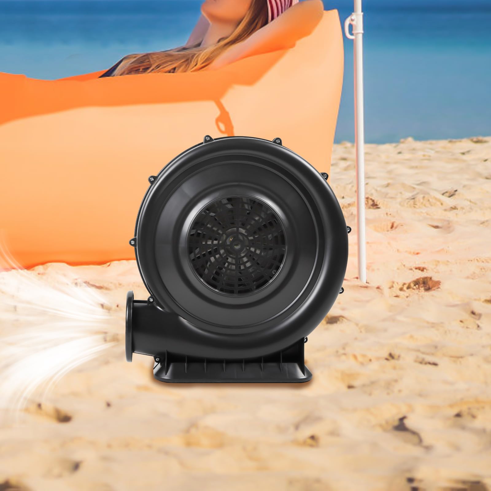 Radialgebläse 420m³/h 220V 2800r Radiallüfter Starke Windkraft Stabiler Betrieb Radialventilator Schnelle Wärmeabfuhr Tragbaren Gebläse für Ballons Aufblasbare Boote (38 * 35 * 19cm)