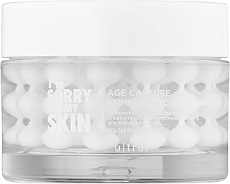 I'M SORRY FOR MY SKIN Age Capture Facial Cream, Korean Skin Care Moisturizer for Face and Neck with Hyaluronic Acid, Anti-Aging, Wrinkle Gel-Cream for Women (White - Firming Enriched Cream, 1.76 oz)