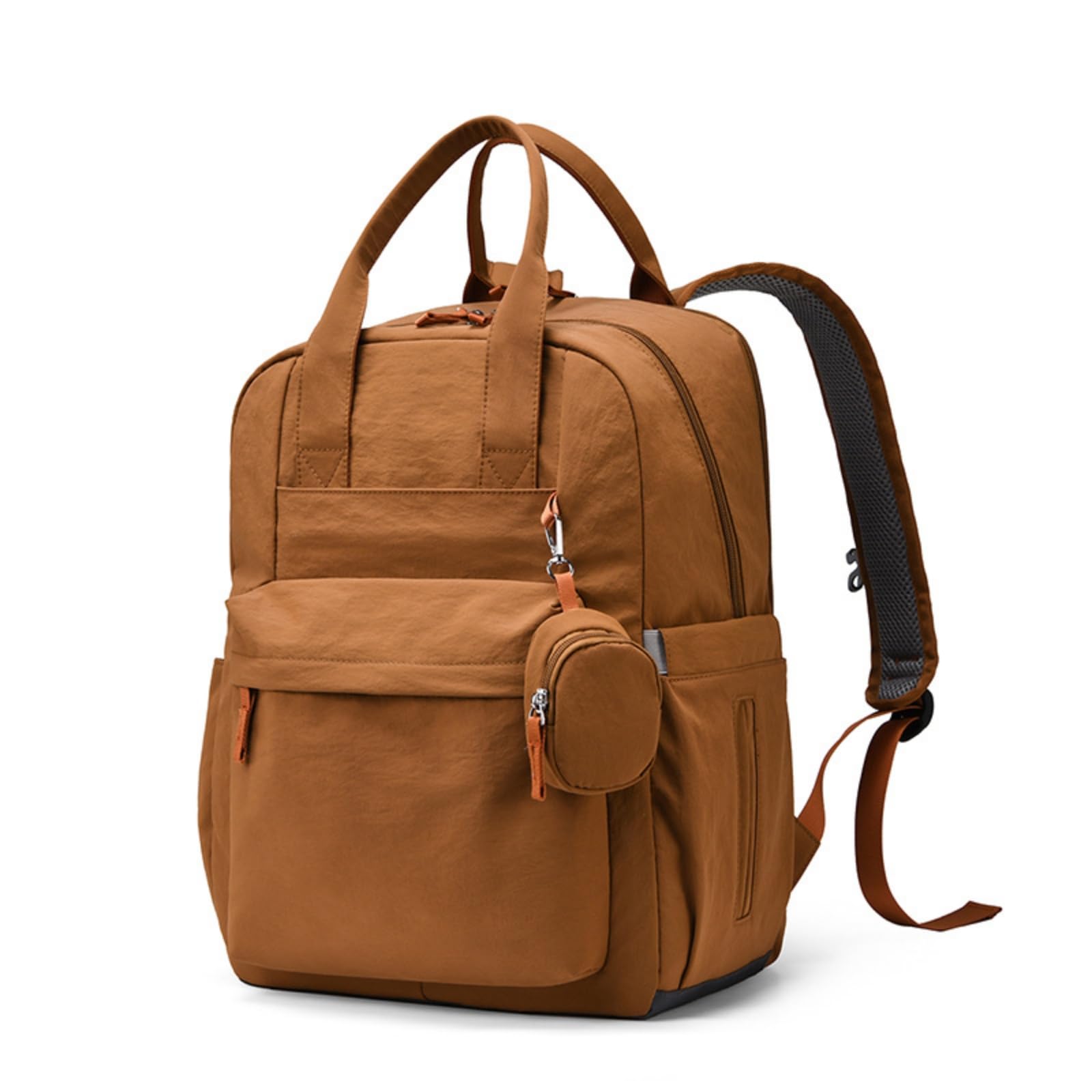 Zaino Mamma Neonato Zaino Fasciatoio Borsa Pannolini Borsa da Viaggio con Spallacci Comodi E Chiusure con Cerniera in Nylon Poliestere per, Arancione, Arancione