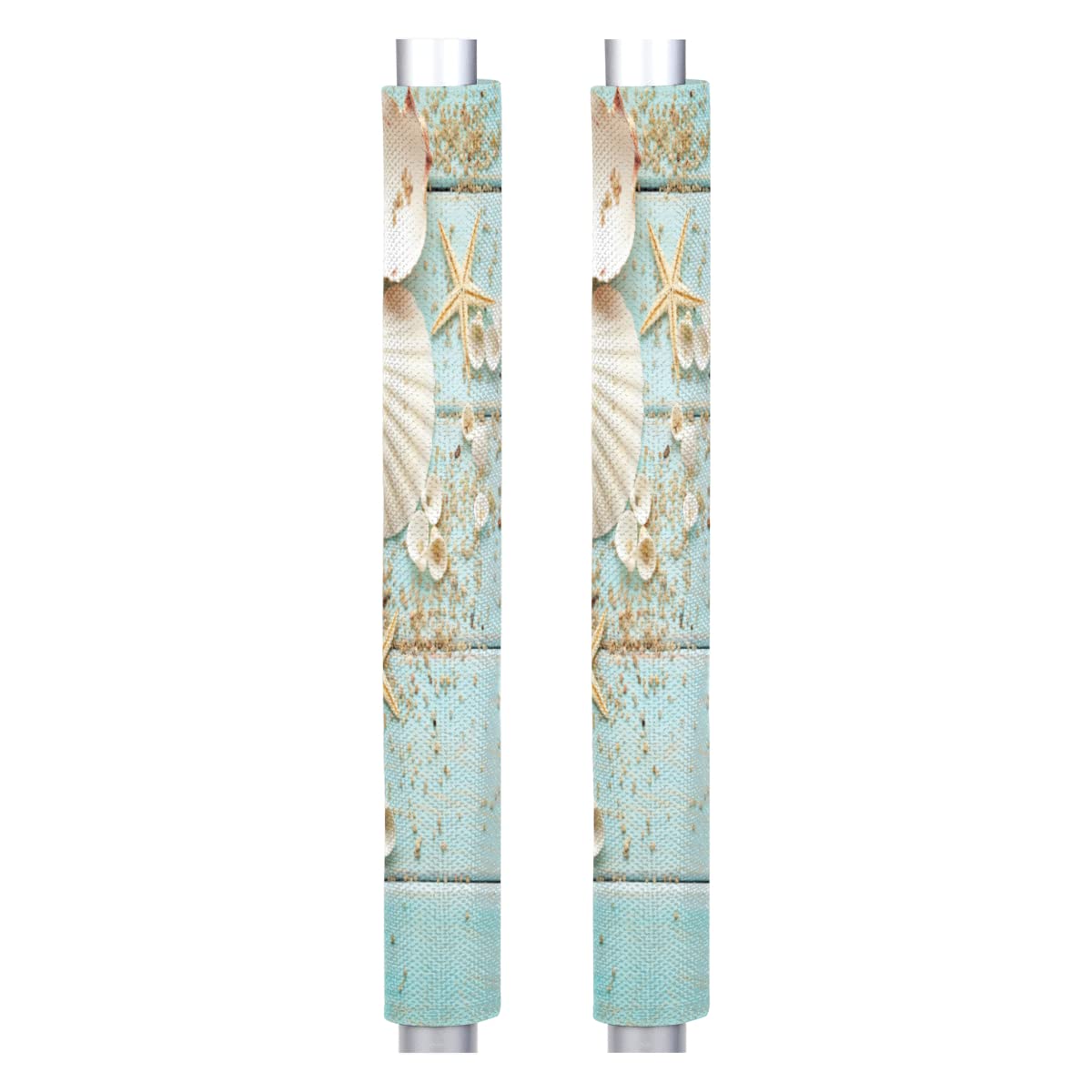Refrigerator Door Handle Covers Set of 2 Summer Beach Wood Texture Washable Fridge Dishwasher Mocrowave Oven Door Decor Protector Handle Cover Keep Your Kitchen Appliance Clean from Food Stains