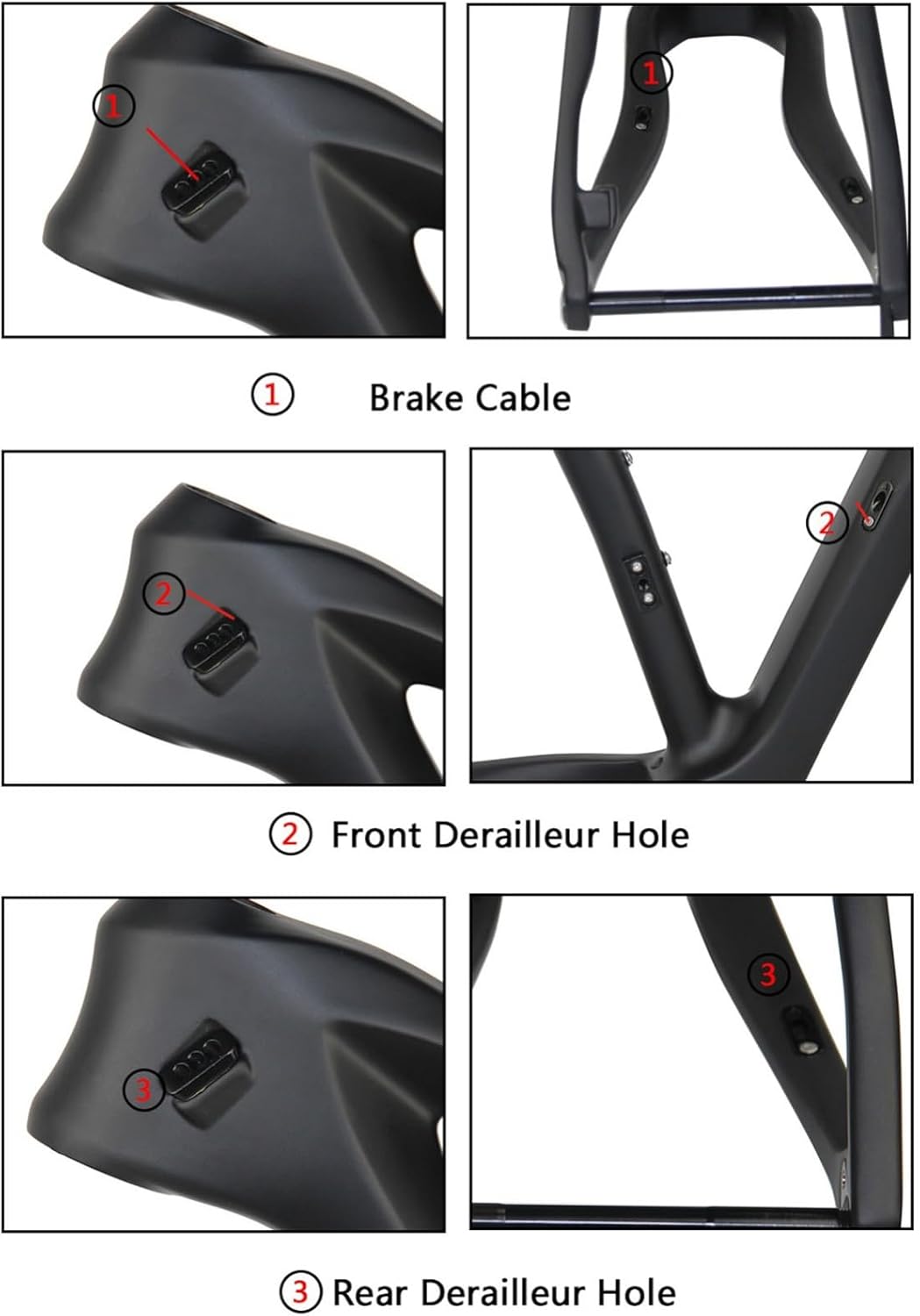 27.5er 29er Carbon Fiber Bikes Frame Hardtail Mountain Bike Frame 15''/17''/19'' Thru Axle Frame Disc Brake Routing Internal
