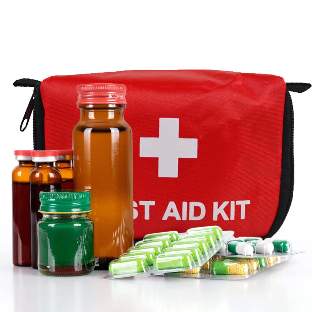 Uposao Mini Kit Di Pronto Soccorso Portatile - Borsa Farmaci Per Escursionismo, Viaggio, Ufficio E Attività Outdoor - 2