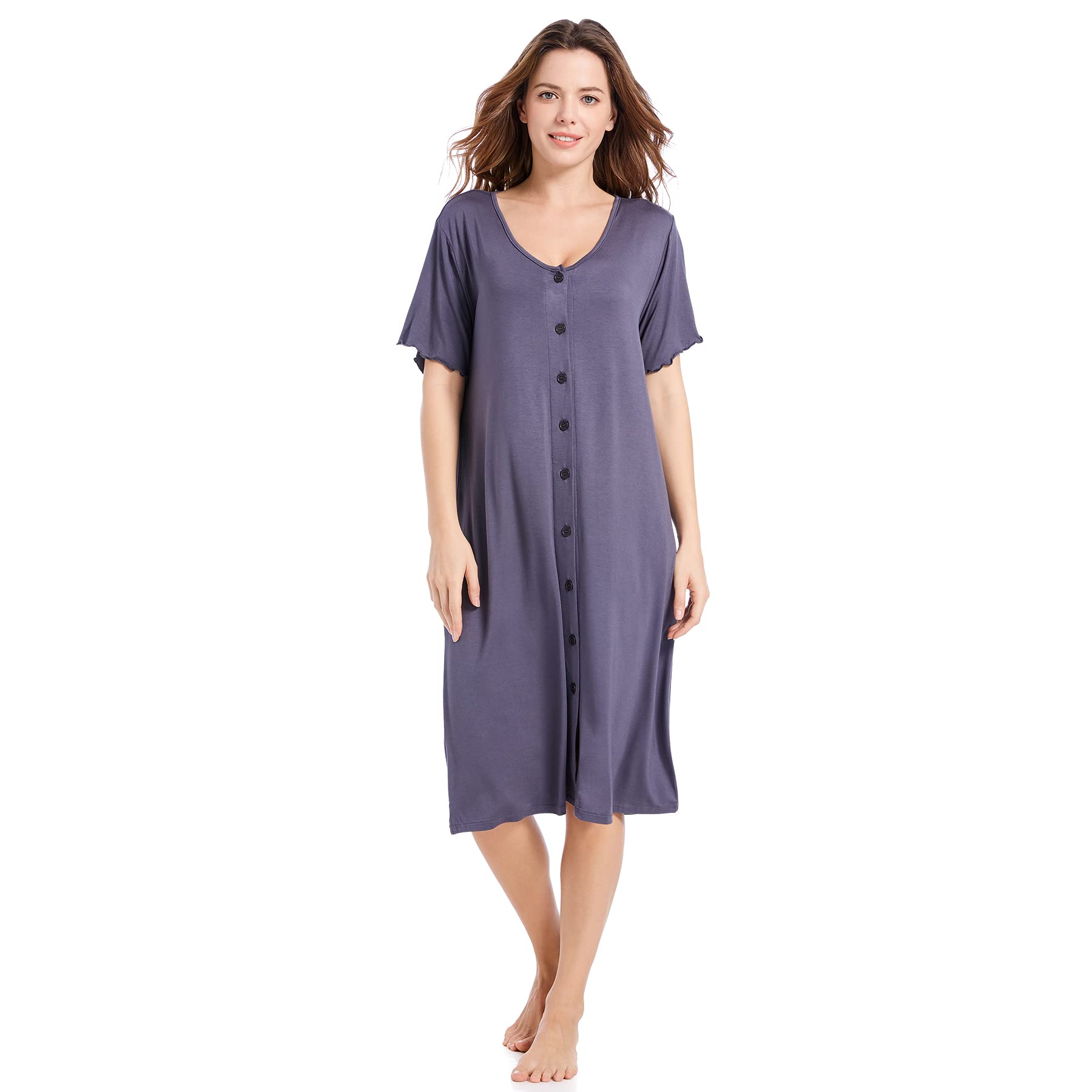 Générique Chemise De Nuit Maternité Femme Coton Robe