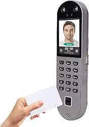 Relógio de Ponto Biométrico, de Atendimento Com Reconhecimento de Impressão Digital Facial, Reconhecimento de Senha/cartão de Identificação Com Tela LCD de 2,4 Polegadas para (plugue da ue)