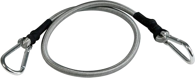 Windhager Ekspander z Karabinkiem, Czarny/Srebrny, 70 x 3.5 x 3.5 cm