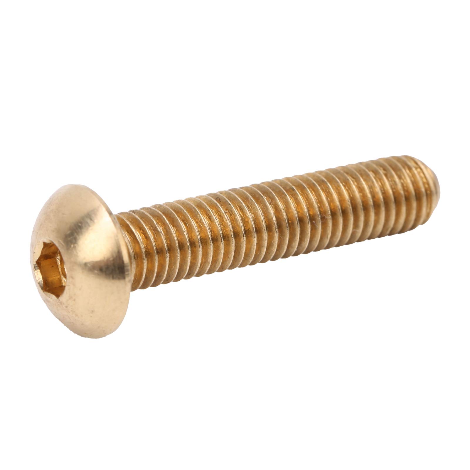50 piezas de tornillos hexagonales de cabeza redonda, sujetadores de cobre M5, tornillos industriales de cobre puro antióxido con roscas profundas para maquinaria y aplicaciones (M5*25mm)
