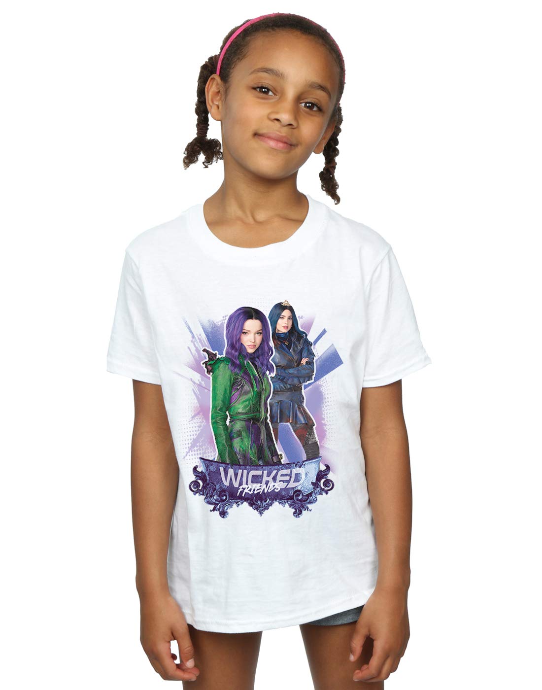 Disney Girls The Descendants Wicked Friends T-Shirt White 7-8 Years