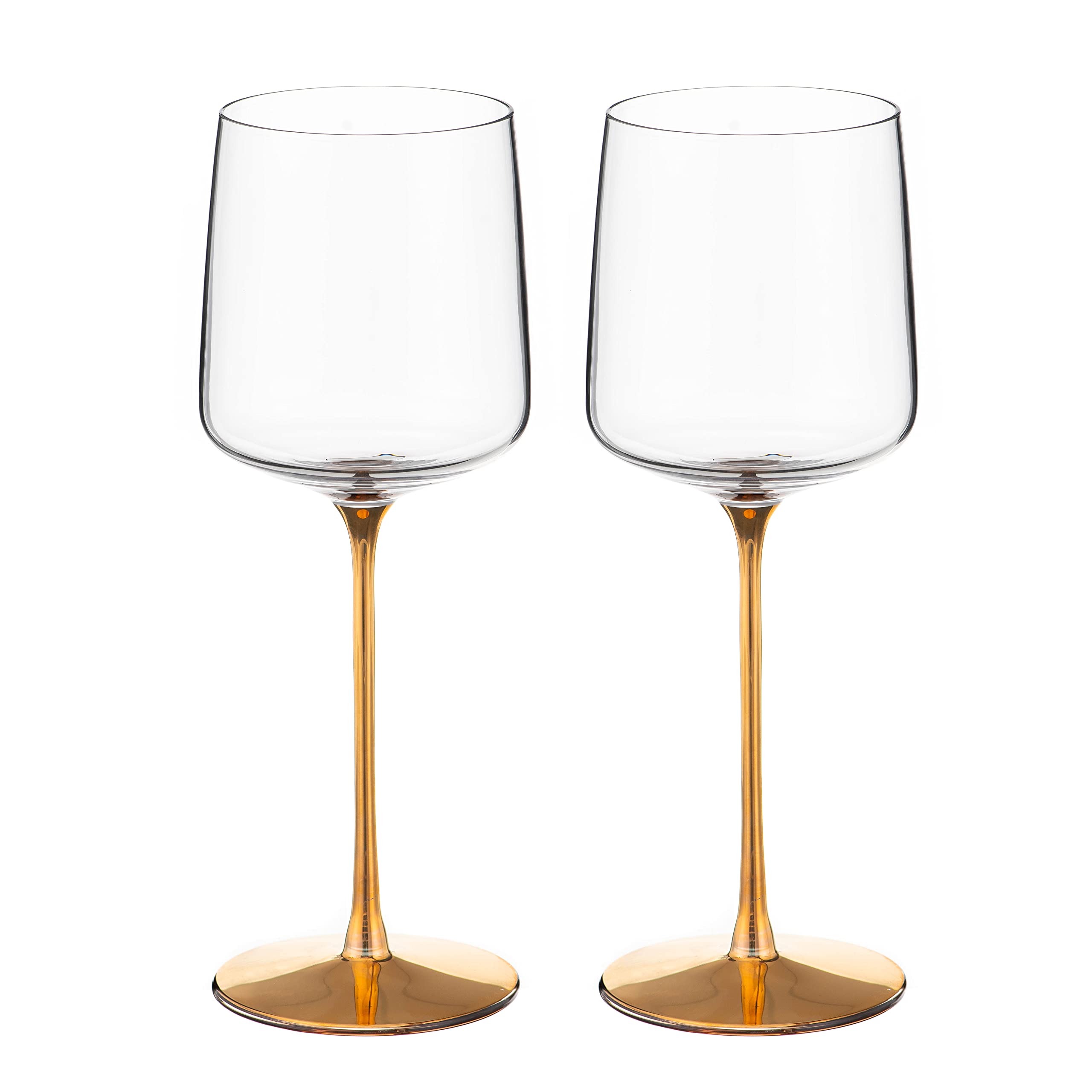 DIAMANTE Lot de 2 verres à vin blanc en cristal « Havana Gold »