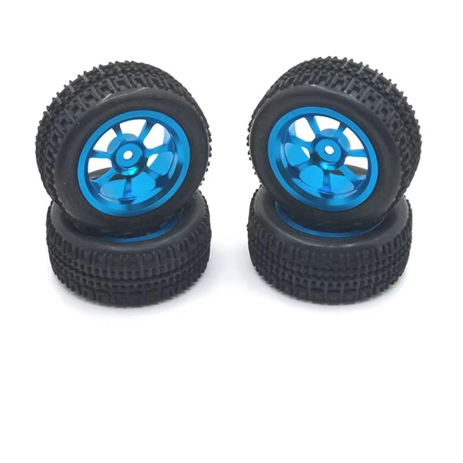 RC Pneus Jante Compatible avec Wltoys A959 A979 144001 124019 RC, Pièces De Mise À Niveau De Voiture, Pneu De Roue en Métal De 76Mm avec Adaptateur D'écrou Hexagonal De Roue