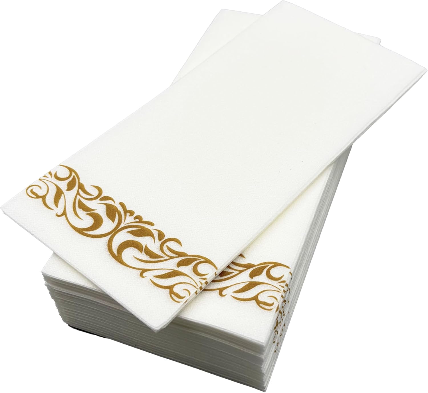 200-pack Airlaid Napkins, Linen-Feel Dinner Napkins Disposable Cloth-Like Paper Soft, Absorbent Napkins, Hand Towels For Kitchen, Bathroom, Parties, Weddings, Dinners, Events (Gold)