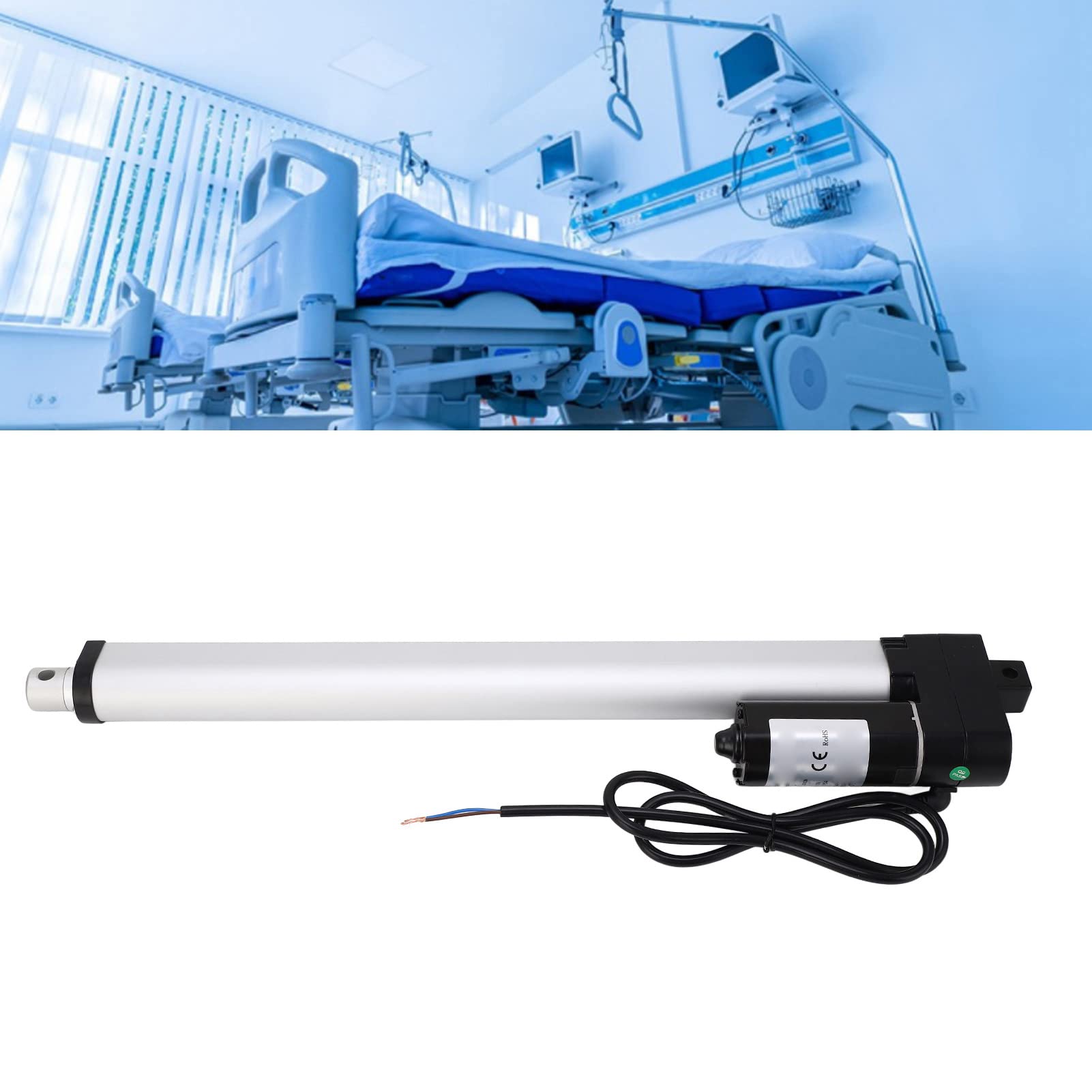 Generic Wysokowydajny Elektryczny Siłownik Liniowy 3000N do łóżka Elektrycznego Solidna Konstrukcja o Skoku 500 Mm (24V)