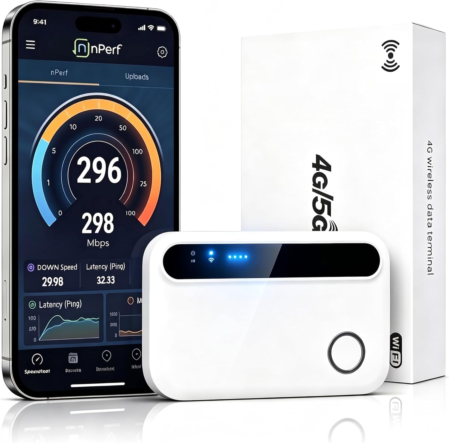 Routeur 5G Portable Débloqué avec Slot SIM,Hotspot WiFi Nomade,Pocket WiFi