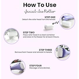 ROSELYNBOUTIQUE Ice Roller for Face Wrinkles Fine Lines Puffiness Stick Massager Facial Skin Care Tools Self Care Gifts for Men Women (Purple)