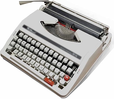 Máquina de Escribir Manual a la Antigua Retro, máquina de Escribir Manual Retro en la Tabla de Negro Rojo, Ideal para escritores aventureros en la Jungla, máquina de Escribir Vintage
