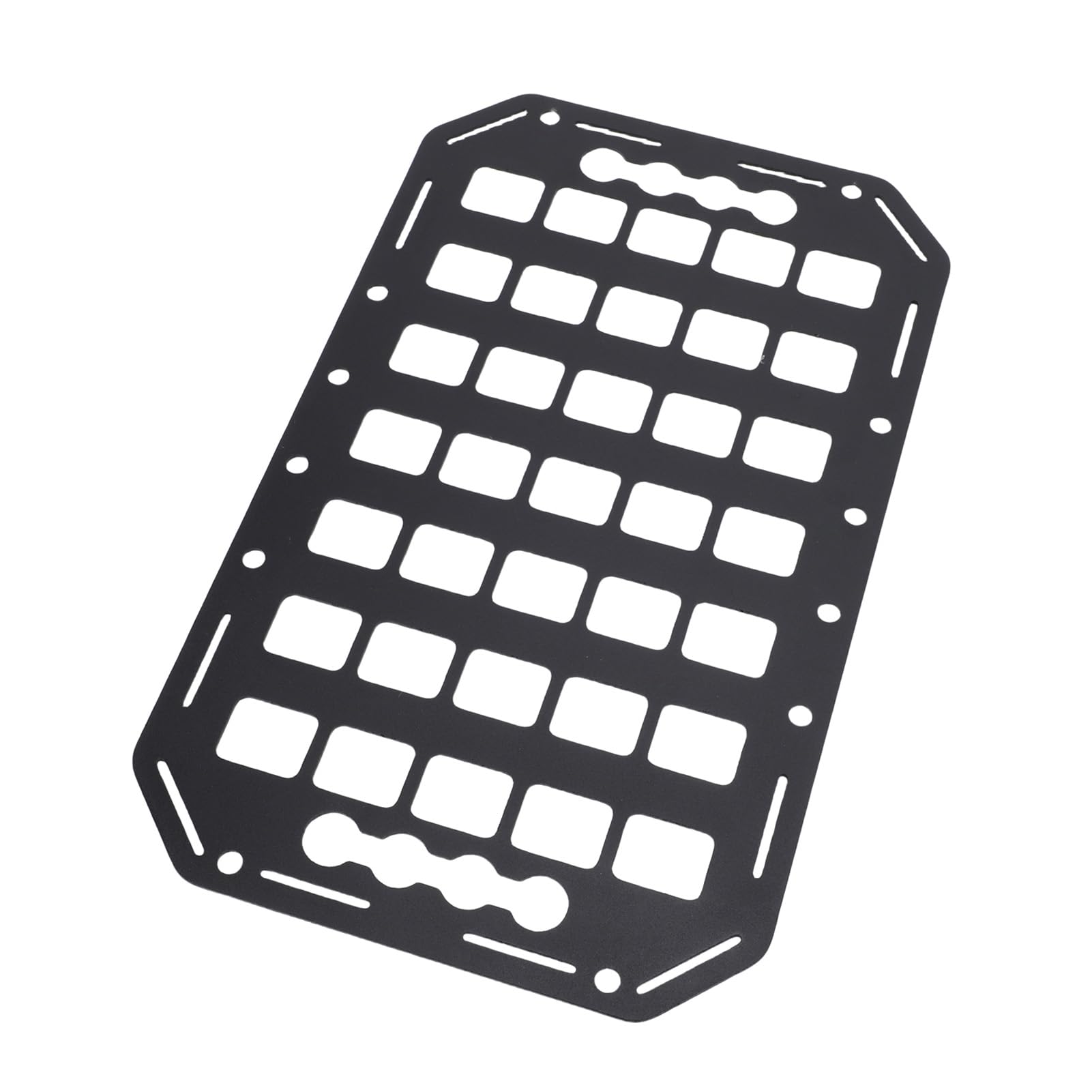 Łóżko do ciężarówki Molle Panel Rack 15x9,25x0,08 cala aluminium L Track kompatybilny organizer do przechowywania ładunku dla samochodów SUV przetworniki samochody dostawcze RV