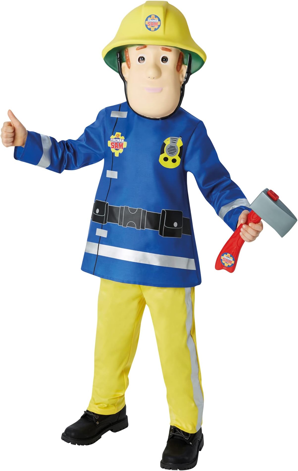 Official Kid'S Fireman Sam Costume - Small, Multi-Coloured