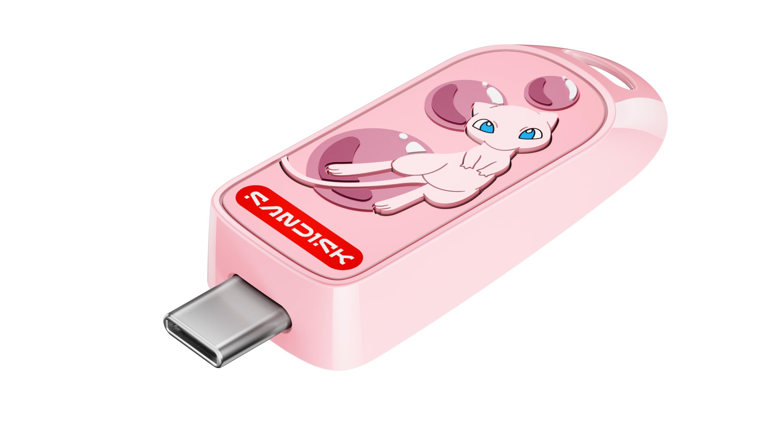 SANDISK 128GB Pokémon USB-C Flash Drive, Mew Edition | Compatible with Laptops, Tablets, and Android phones, Up to 250MB/s Read Speeds, Pink - SDCZBP-128G-G46