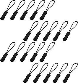 20 puxadores de zíper, substituição de zíper removível premium, etiquetas de zíper, fixador de extensão de cabo de etiqueta de zíper de nylon para jaquetas, bagagens, mochilas, bolsas, bolsas