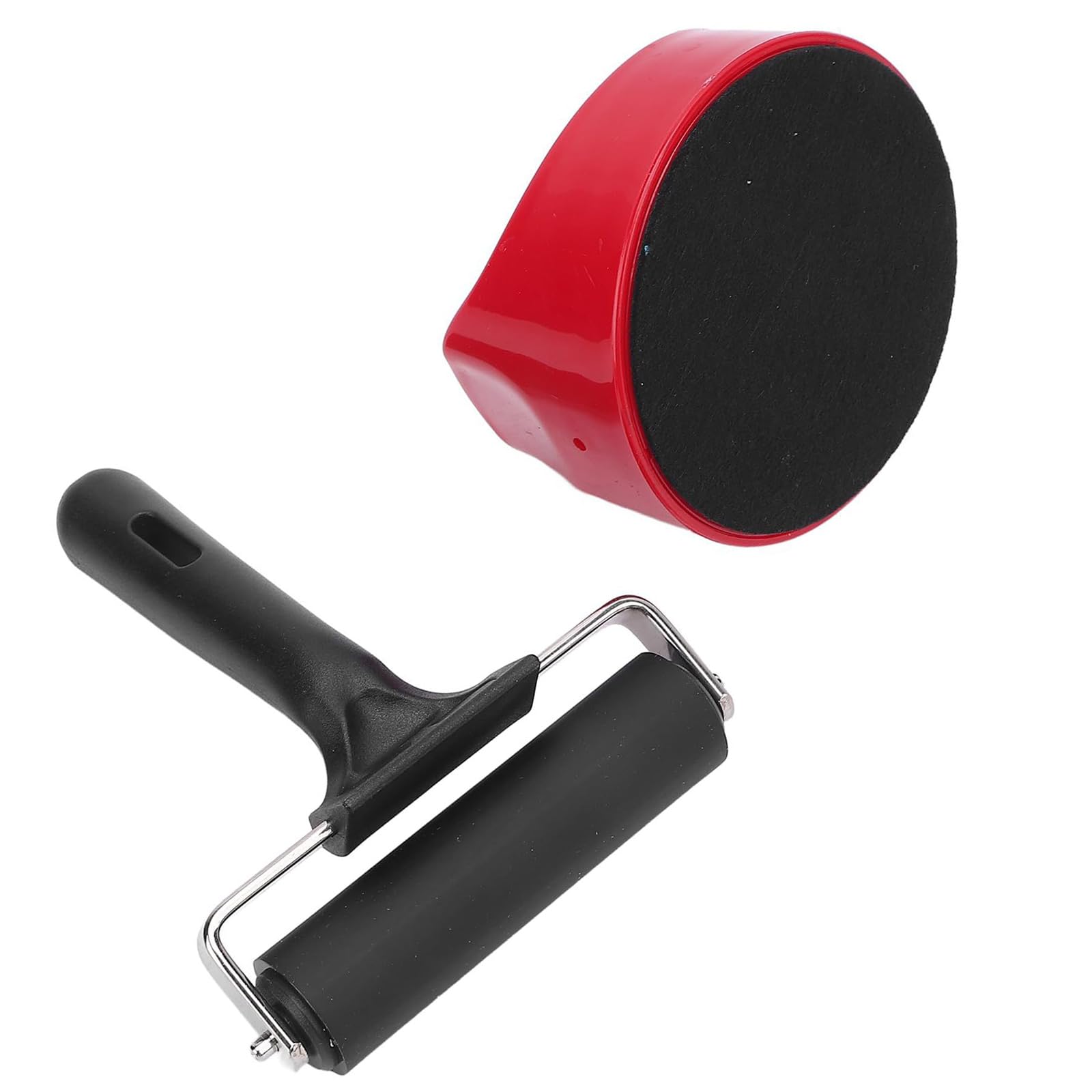 CUNZJIA 2Pcs Soft Rubber Printing Roller Multipurpose Printing Roller Stamper Ergonomic Grip for Scrapbooking Stencil Drawing