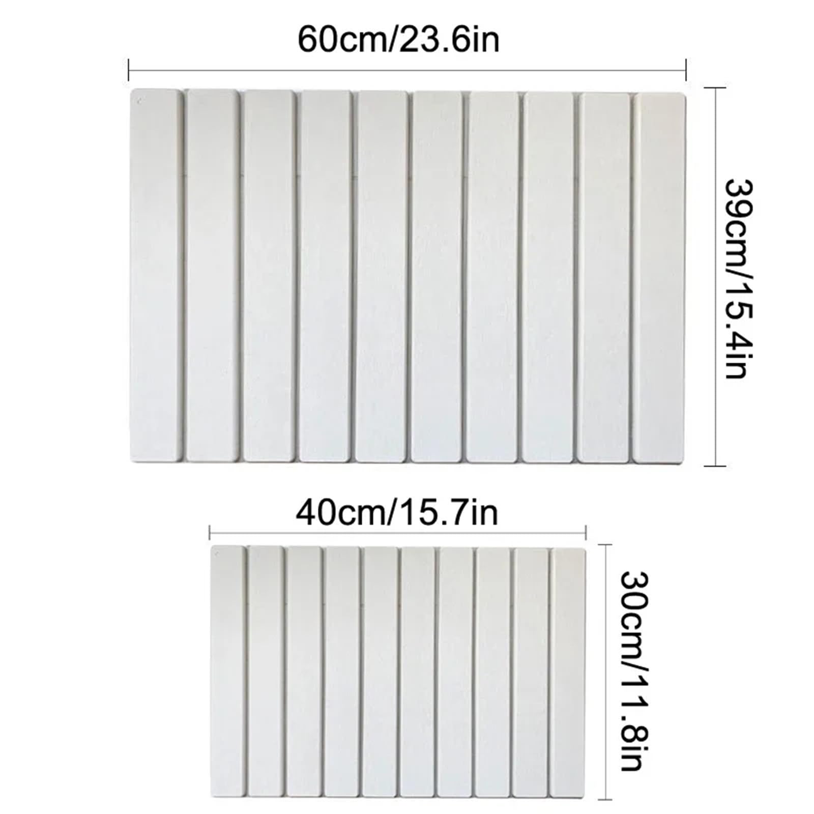 Tapis égouttoir Tapis d'égouttage en Pierre, Super Absorbant, Terre de diatomées, Pliable, for la Vaisselle et Le Plan Travail Cuisine
