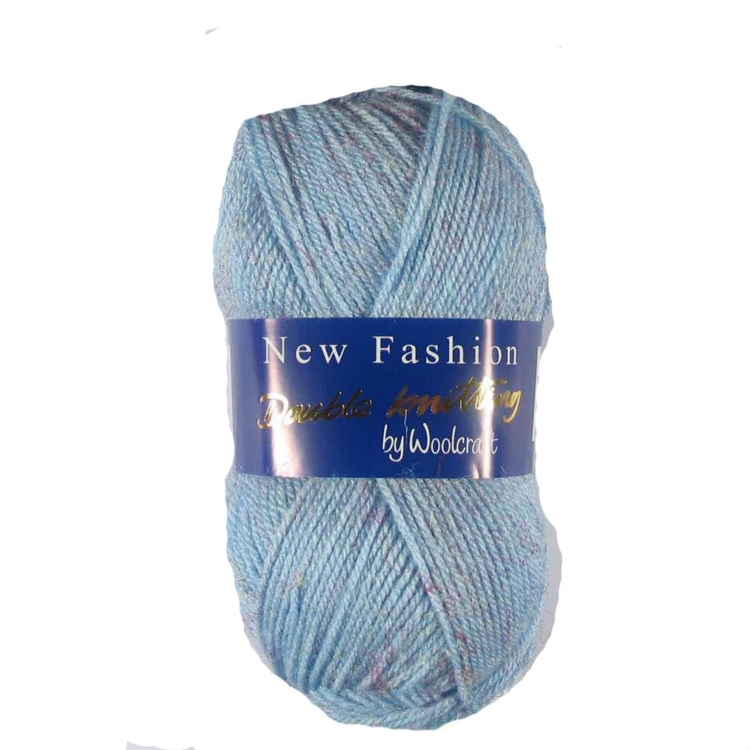Woolcraft Fashion Tweed Double Knit (DK) Knitting & Crochet Yarn, 6 Colours in The Range, 100% Acrylic, 300 Metres, 100g Balls, Pack of 3, Fisher