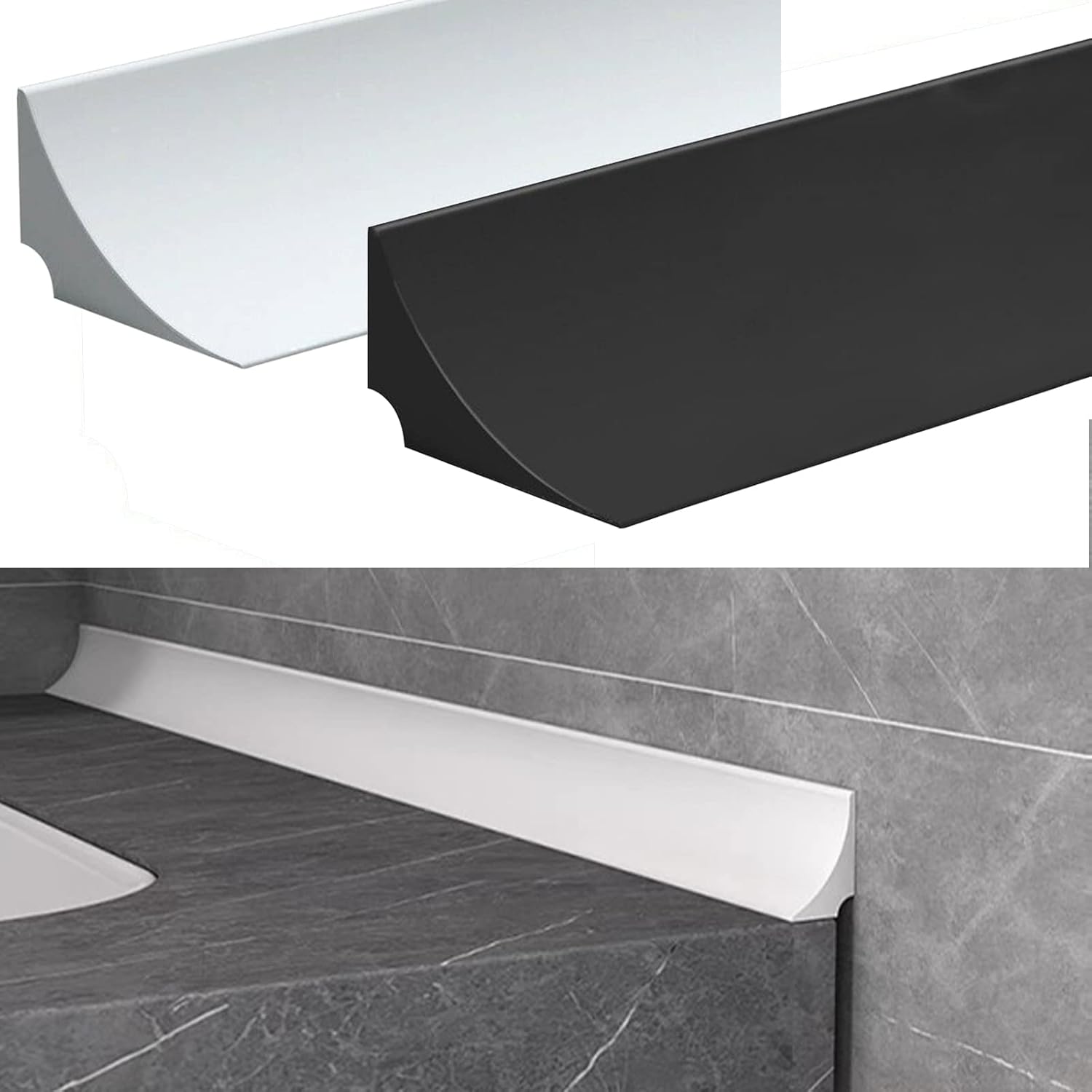 TPE Shower Threshold Water Barrier Wet Room Floor Barrier Shower Tray