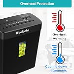 Woolsche Paper Shredder,10-Sheet Cross Cut with 3.43-Gallon Basket, P-4 Security Level,3-Mode Design - Shreds CD and Credit Card,Durable,Fast and Jam Proof for Home Office (ETL Certified)