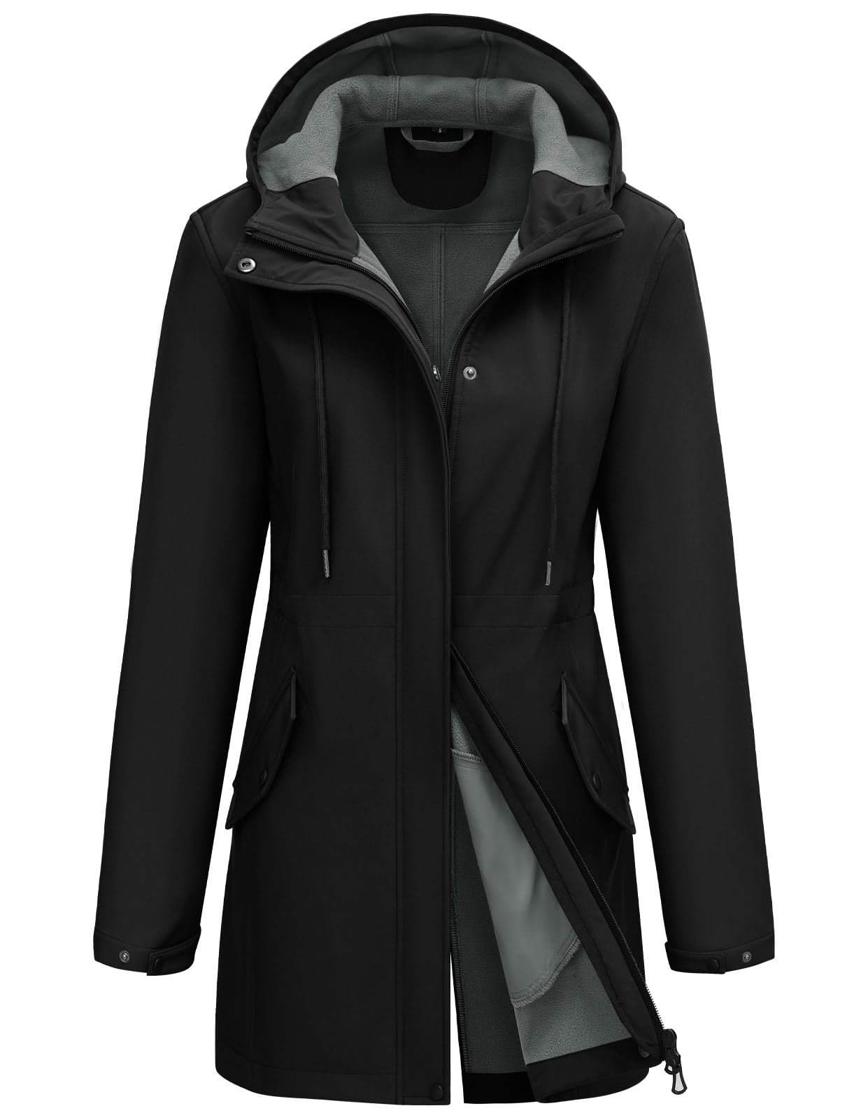 Yuson Girl Giacca Softshell Donna Giacca Antipioggia Impermeabile Giubbotto a Vento Foderato Cappotto Mezza Stagione Leggero Traspirante Giubbotto Outdoor Parka per Trekking