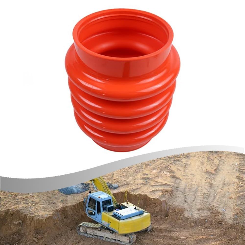 Bellow Boot 3540-10010 compatible con Mikasa MT70 MT72 MT74 MT75, cubierta de sellado antipolvo Rammer, funda de plástico resistente, 160 mm ID 250 mm de altura, naranja