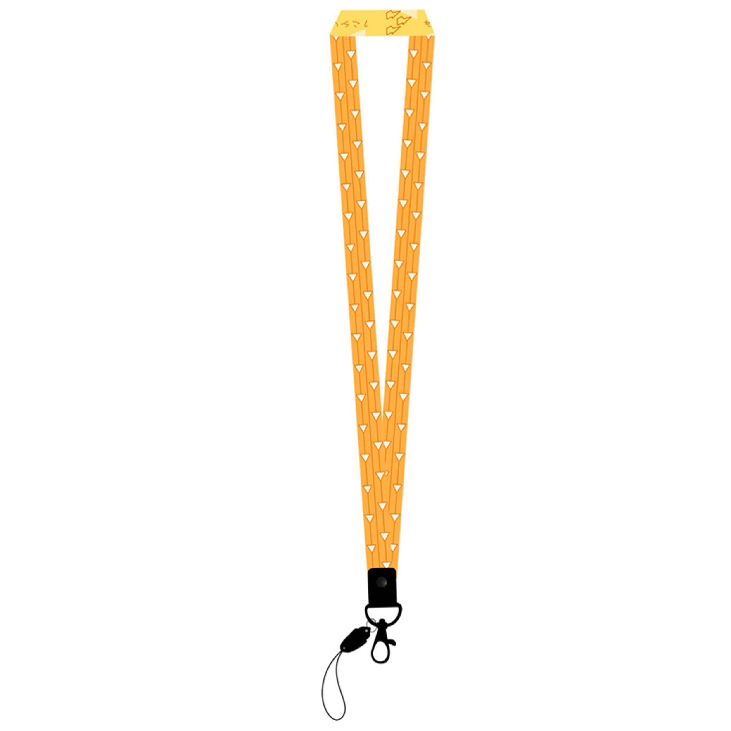 Satdflie Demon Slayer Id Cards Lanyard Mobile Phone Keys Straps Multipurpose Hanging Ropes Cosplay Gift for Men Women, Ideal Merchandise for Fans Christmas, Zenitsu Agatsuma — image 1
