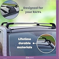 Vista 5 de ERKUL Barras transversales resistentes para Toyota RAV4 2019-2025 No son compatibles con modelos AdventureTRD Off-Road Negro
