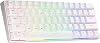 Newmen GM610 60 Prozent Tastatur kabellose mechanische Gaming-Tastatur Bluetooth NKRO mit extra Tastenkappen-SetRGB-Hintergrundbeleuchtung Mechanical Keyboard (Weiße Tastenkappe – Red Switch)