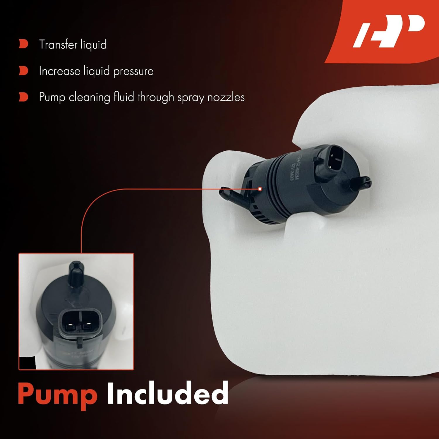 A-Premium Windshield Washer Reservoir Compatible with Select Toyota Models - Corolla 1988 1989 1990 1991 1992, with (Washer Pump/Cap/Hose) - Replace# 8533101020