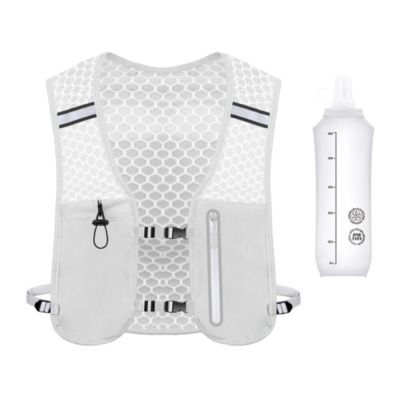 Running Vest Pack Sturdy Lightweight for Women Men for Outdoor Hiking Riding Gray-image-19
