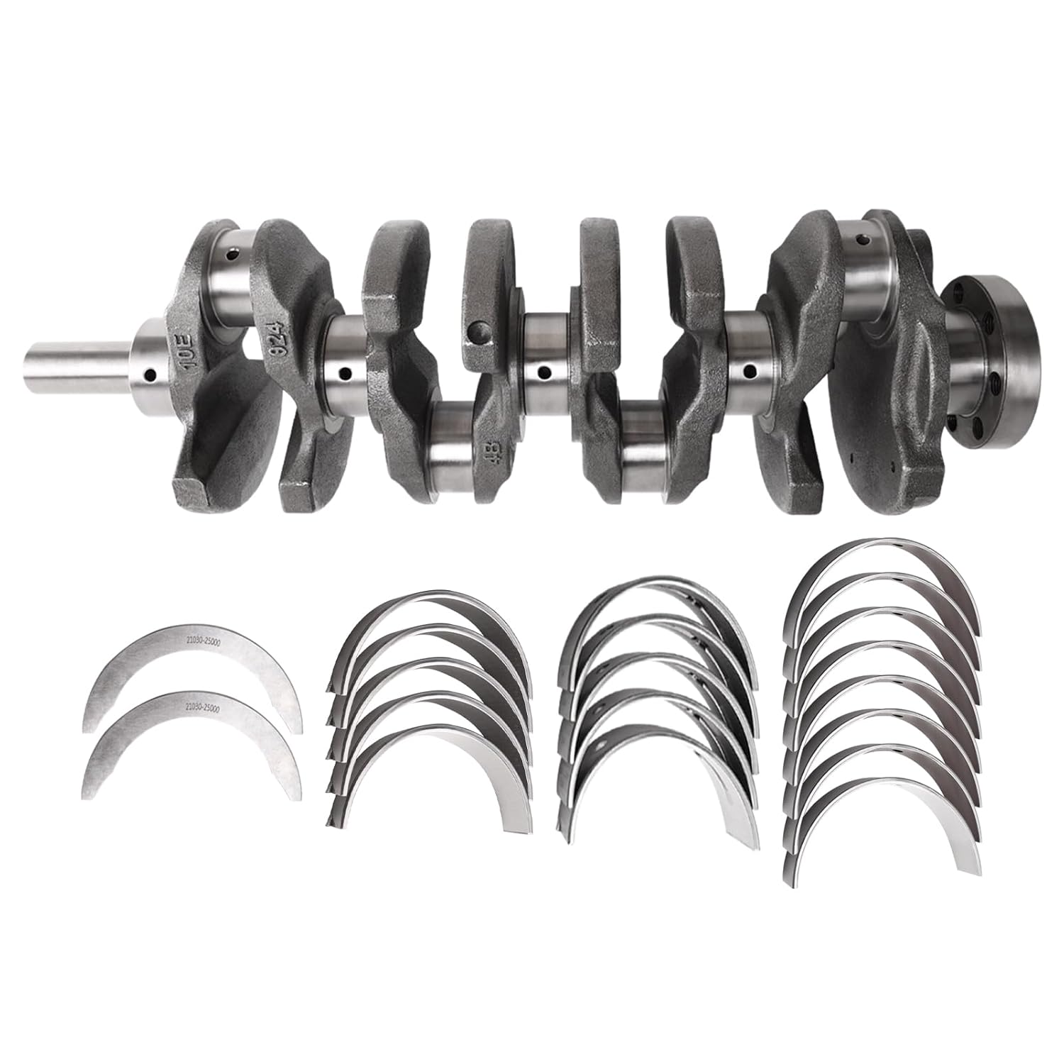 Crankshaft & Bearings kit Compatible with 2010-2020 Hyundai Santa Fe, Santa Fe Sport, Sonata, Tucson & Kia Sportage, Sorento, Optima Forte, Rondo 2.4L Engine, Replace# 23111-2G200 23111-2G230