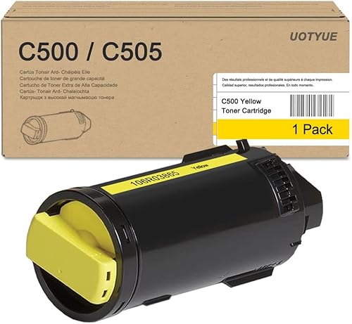 VersaLink C500C505 - Cartucho de tóner amarillo de alta capacidad (1 unidad) Reemplazo de tóner compatible 106R03865 para impresora Xerox VersaLink