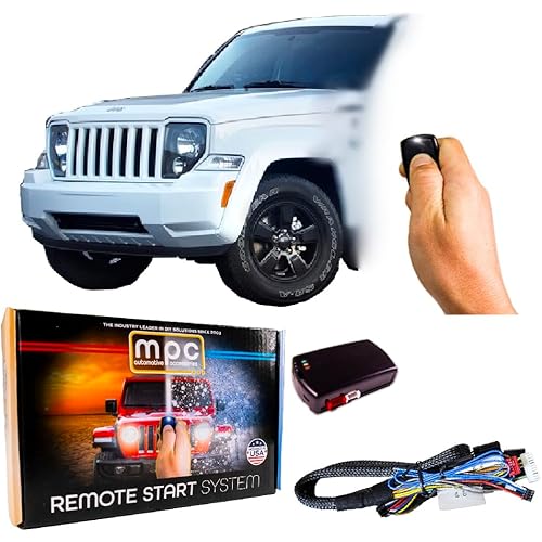 MPC Remote Start Kit Compatible with 2008-2013 Jeep Liberty || 100% Plug N Play || Press OEM Key Fob 3X Lock to Start || Key to Start || USA Tech Support