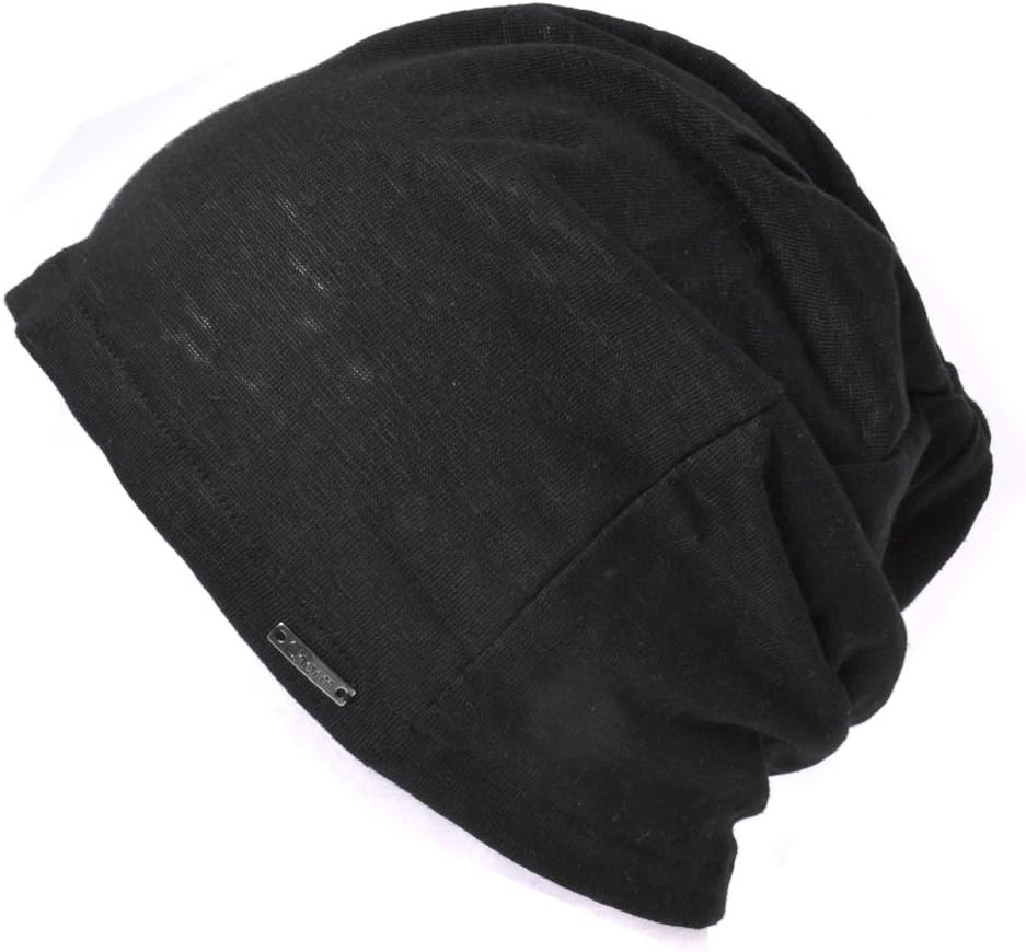 CHARM Mens Summer Linen Beanie - Slouchy Lightweight Knit Hat Slouch Cap Casualbox