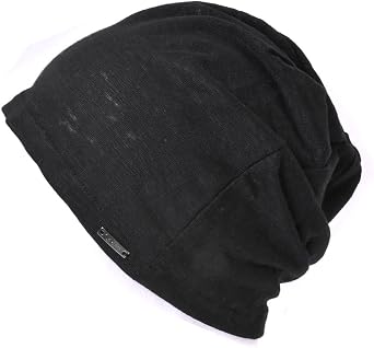 CHARM Mens Summer Linen Beanie - Slouchy Lightweight Knit Hat Slouch Cap Casualbox