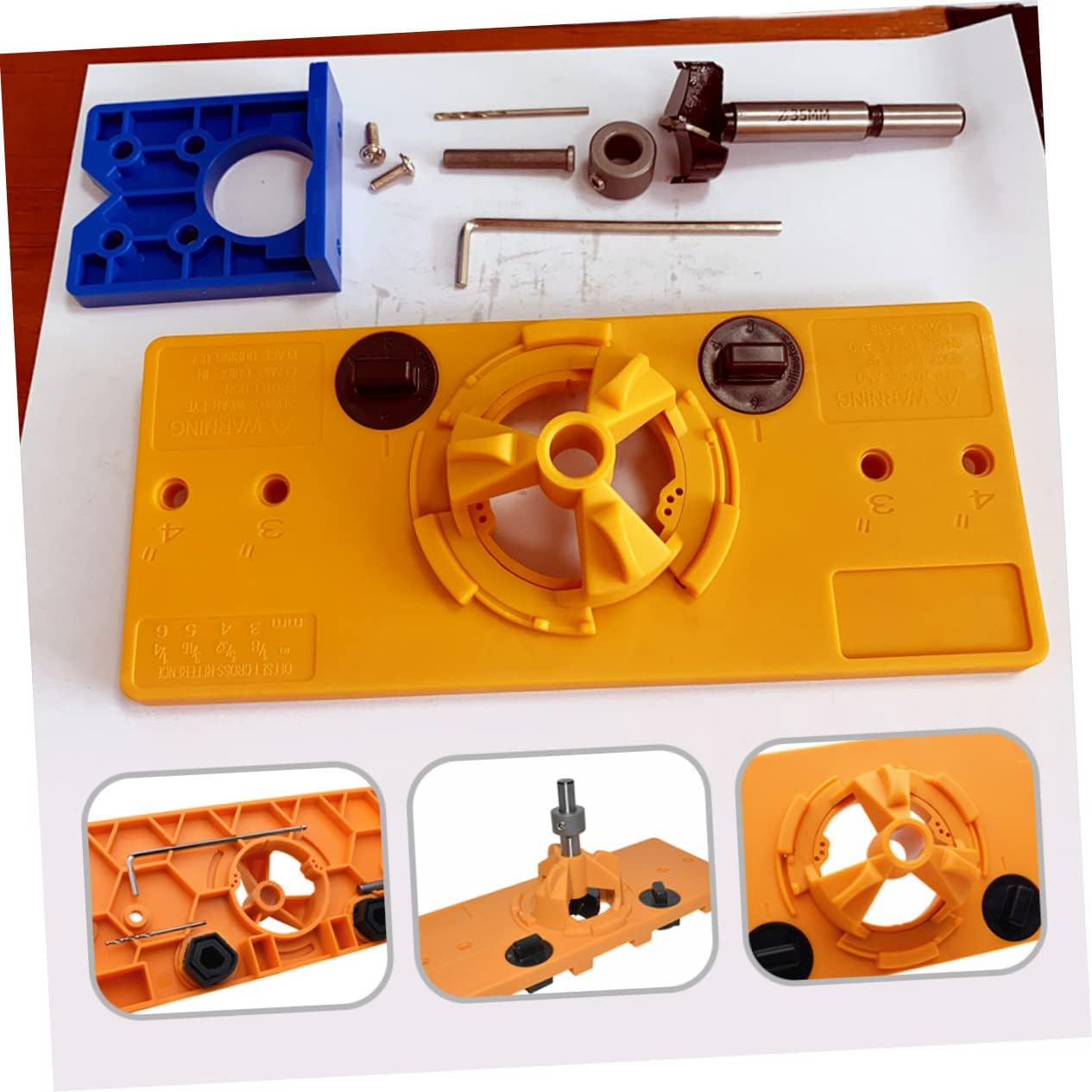 ARTIBETTER 1set Concealed Hinge Tool for Accurate Hinge Drilling Essential Woodworking for Cabinet Door Installation for Home Projects