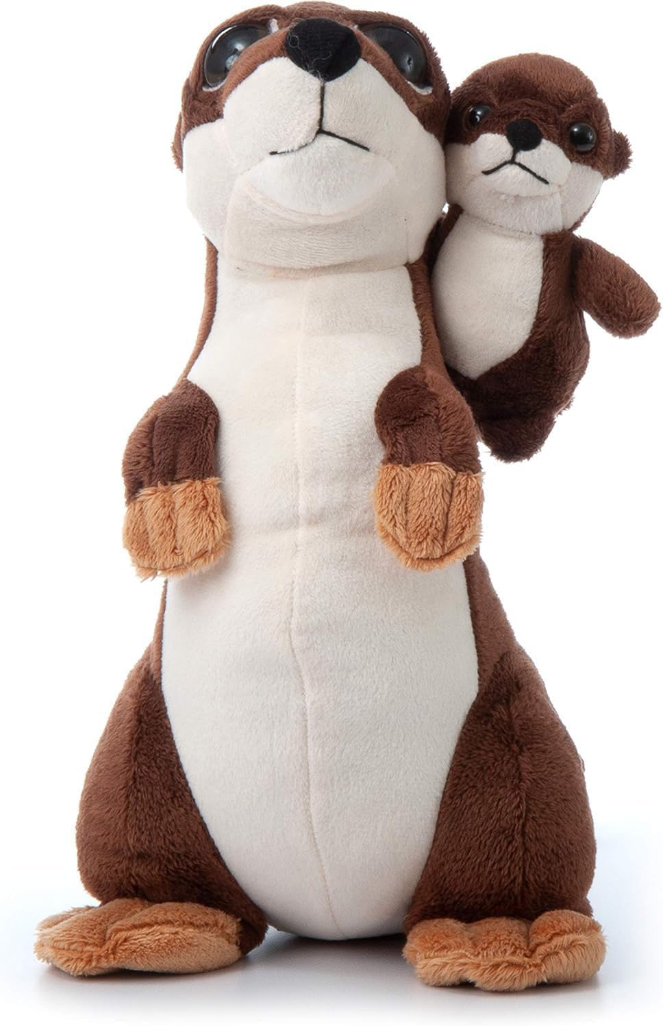 The Petting Zoo Mom and Baby River Otter Stuffed Animal, Gifts for Kids, Pocketz Zoo Animals, River Otter Plush Toy 11 inches