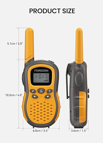 Vista 27 de FOREDOM Walkie Talkies J388C para niños, paquete de 2 de largo alcance con linterna Rosado