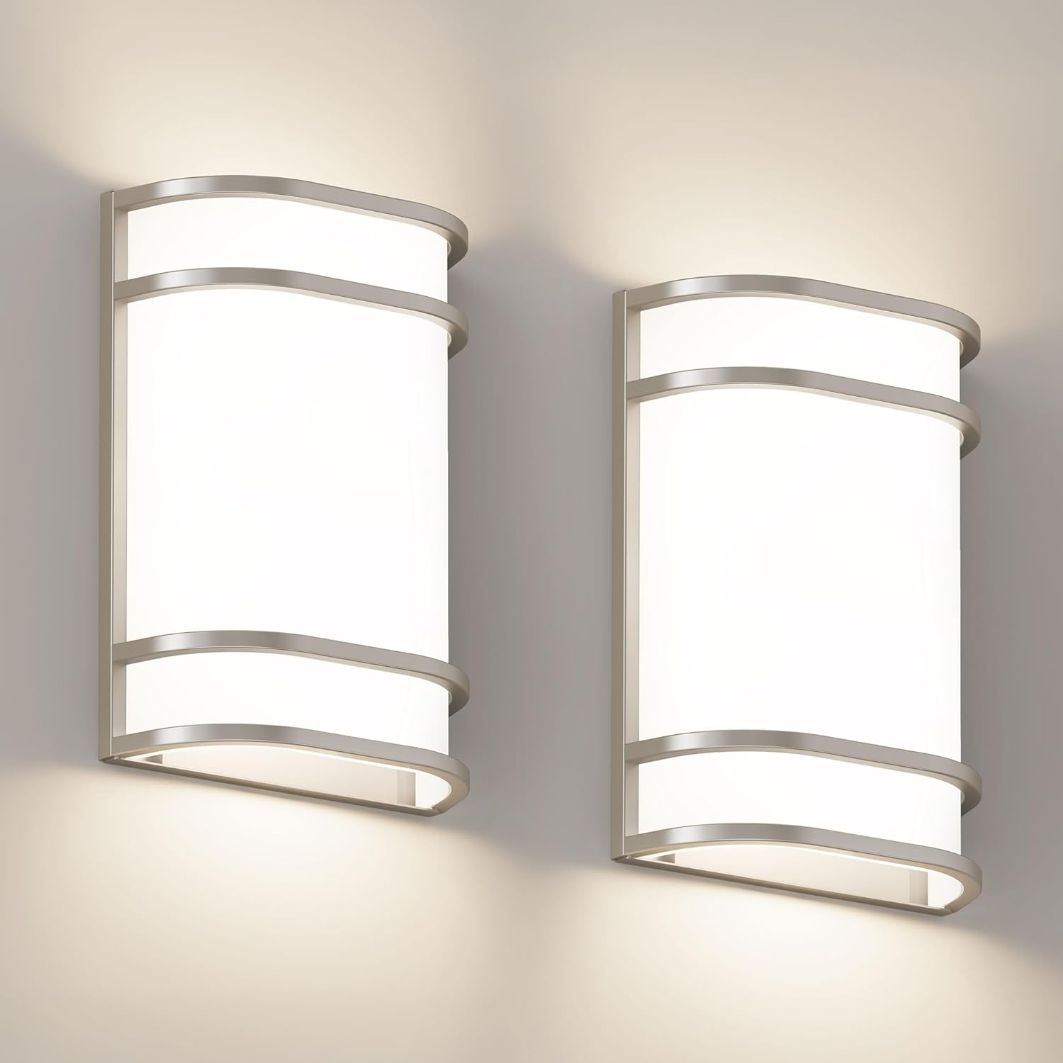Led Wall Lights Indoor- 10 Inch Modern Wall Sconce Lighting 3000K/4500K/6000K Adjustable Led Wall Lamps for Hallway, Staircase, Corridor, Bedroom, Living Room, Kitchen