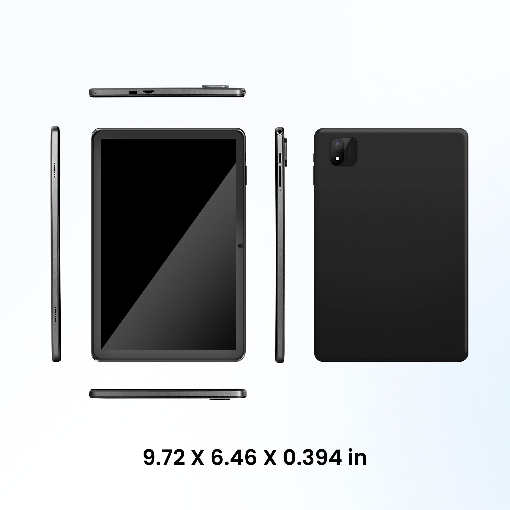 Tablet Android, 10.1 pulgadas Android 15 Tablets 18 (6+12 GB RAM 128GB ROM, 1280x800 IPS HD pantalla táctil, batería de 6000mAh, Bluetooth, cámara dual de 2MP+5MP, GMS, WiFi (negro) 7