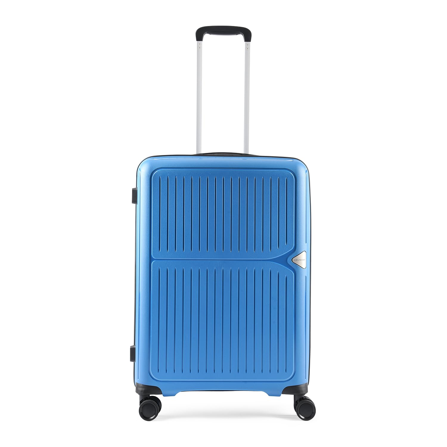 Aristocrat Locus Plus 67 Cm 360°|Trolley Bag, Speed_Wheel Suitcase For Travel, 8 Wheel Luggage For Men And Women, Polypropylene Hard Side Cabin And Check In Bag (Sea Port Blue, Medium)